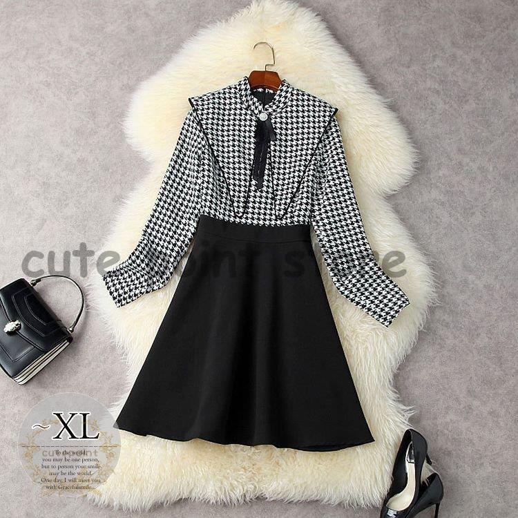 新製品情報も満載 千鳥格子で決まるお嬢様スタイル ワンピース 