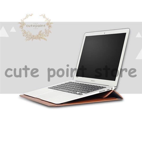 ノートパソコン スタンド ケース 2way 8色 PCスタンド クラッチバッグ 12 13 インチ 軽量 MacBook デスク 薄型｜cutepoint｜13