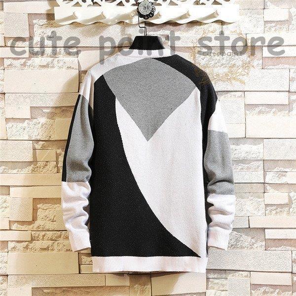 独特な セーター メンズ ニット 長袖 大きいサイズ ニット秋服 冬服 秋冬 ブラック ホワイト 長袖セーター おしゃれ シンプル 体型カバー ストレッチ ニット セーター ご注意 お届け方法によって納期が違います Binghamtonhots Com
