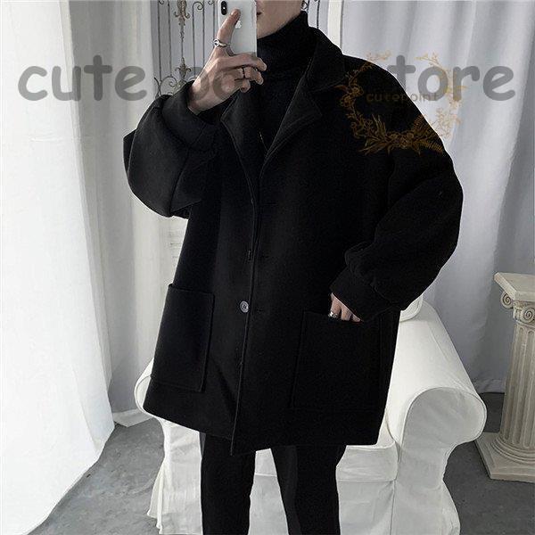 マ*ル様 SOFTYPHEN ピーコート セール】quaranciel: メルトン ビッグ カラー Pコート（ピーコート