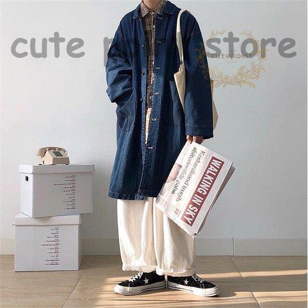 Gジャン ジージャン デニムコート メンズ ロングコート トレンチコート ヴィンテージ ジャケット 大きいサイズ コート B系 おしゃれ アウター Gジャン アウター FKP1242473673(11806円)