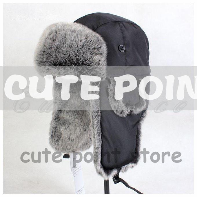 秋冬 ロシア帽 新年セール フライトキャップ メンズ パイロットキャップ 厚手 防寒 あったか フェイクファー 毛皮 帽子 耳あて付き | ブランド登録なし | 09