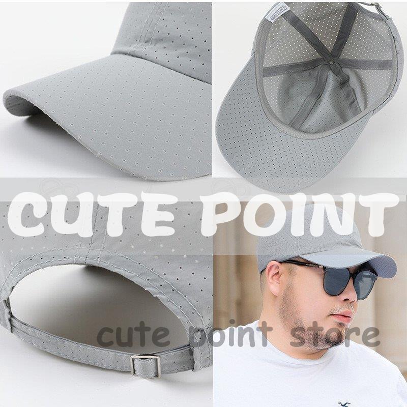 夏用帽子 メンズ キャップ 野球帽 つば広 日よけ 通気性 速乾 大きい