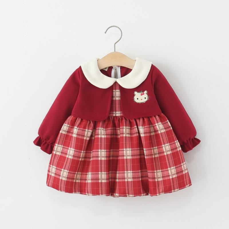 ベビー服 ワンピース ドレス 女の子 70 80 90 100 赤ちゃん 長袖 お祝い 結婚式  入園式 卒園式 赤ちゃん 子供服　入園式　100日祝 可愛い　出産祝い | ブランド登録なし | 02