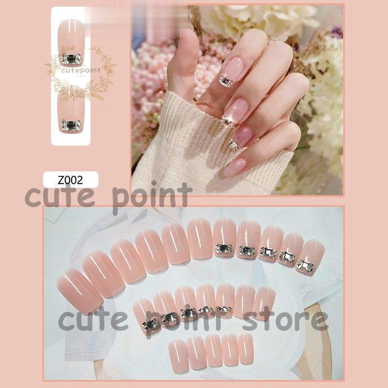 ネイルチップ つけ爪 ネイルセット ショートネイルチップ ゆずネイル