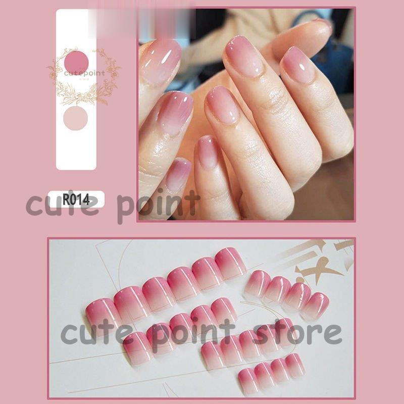 ネイルチップ つけ爪 ネイルセット ショートネイルチップ ゆずネイル