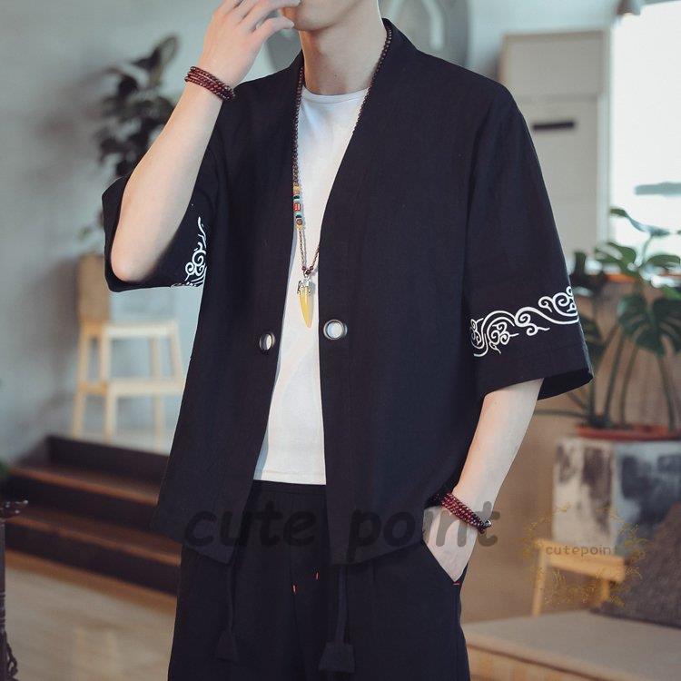 羽織 メンズ 甚平風 ジャケット 浴衣 カーディガン 切替 薄手 夏 サマー 七分袖 和服風 おしゃれ 羽織 サイズ 4xl Www Van Extras Co Uk