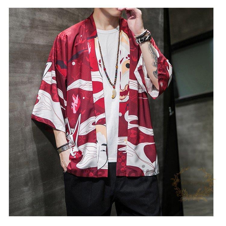 着物 甚平 メンズ おしゃれ ジャケット 浴衣風甚平 和柄 男性 夏用 七