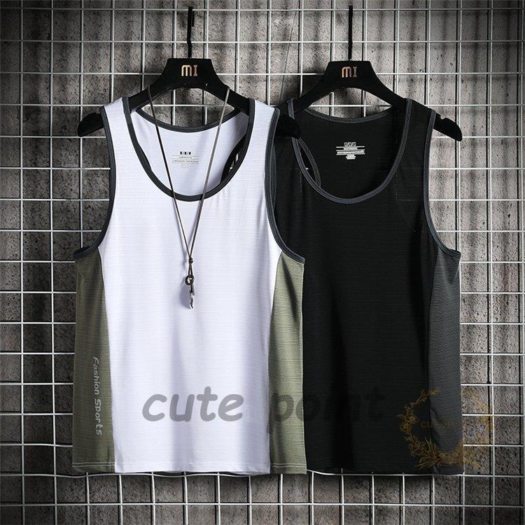 タンクトップ 男性上着 メンズ トップス メンズインナー 肌着 ノースリーブ 運動用 ルームウエア 配いろ 冷感 父の日 Cx0422 Yysyy250 Cute Point 通販 Yahoo ショッピング