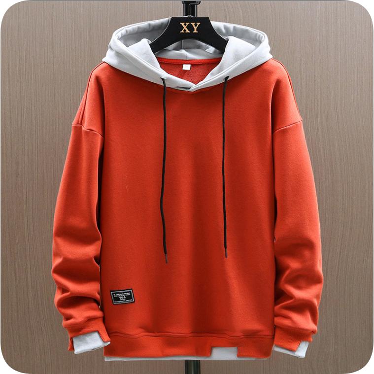 パーカー メンズ プルオーバーパーカー フード付き 切り替え 配色 長袖
