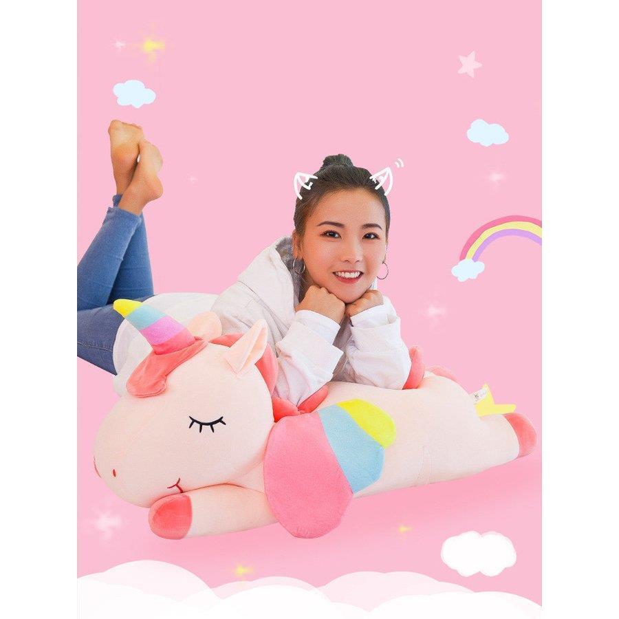 虹 ユニコーン ぬいぐるみ ふわふわ 抱きまくら おもちゃ 添い寝枕