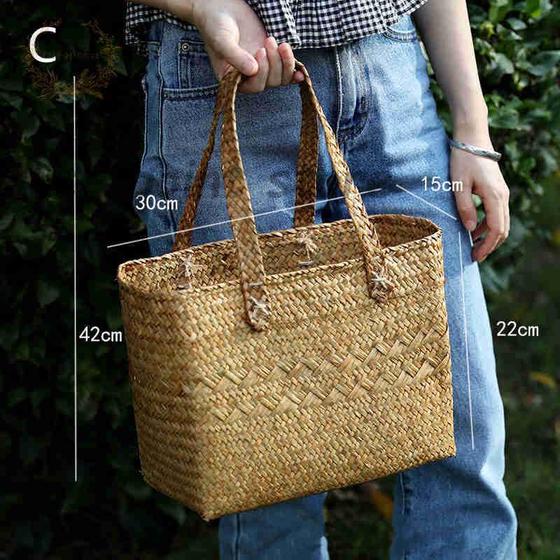 かごバッグ 手提げ バスケット お買い物バッグ レディース 草編み