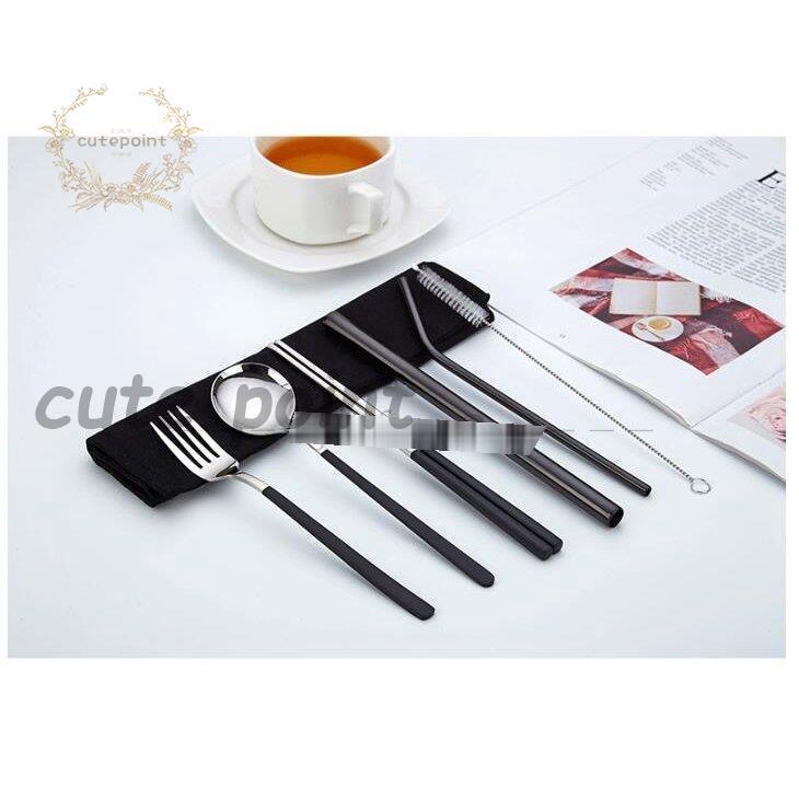 食器 6本セット お箸 スプーン フォーク ストロー カトラリーセット