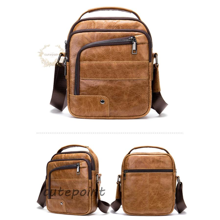 ショルダーバッグ 本革バッグ レトロ風 縦型 メンズ ビジネスバッグ 本