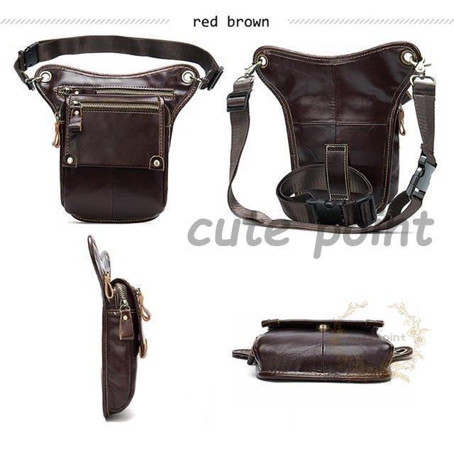 革 ウエストポーチ ミニバック 未使用に近い 本革 厳選牛革 レザー 革 ウエストバッグ ウエストポーチ レッグバッグ