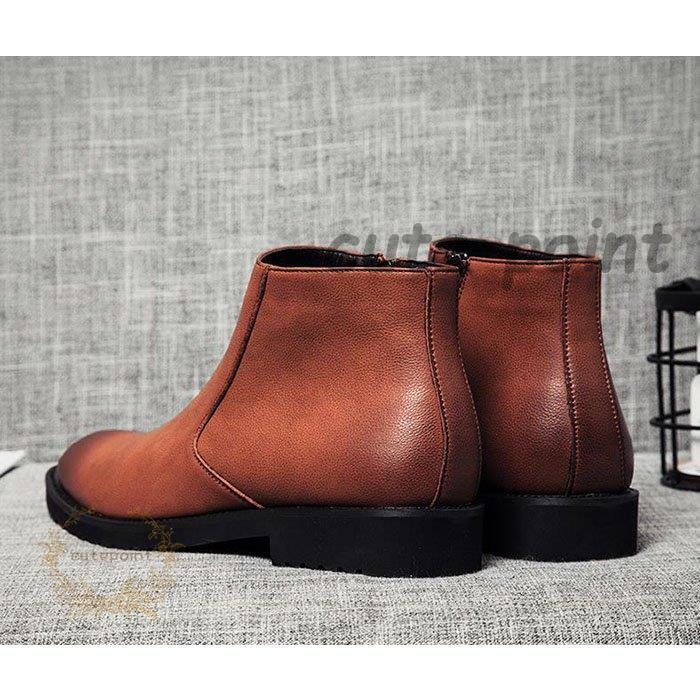 ワークブーツ メンズ ショートブーツ ハイカット レースアップシューズ