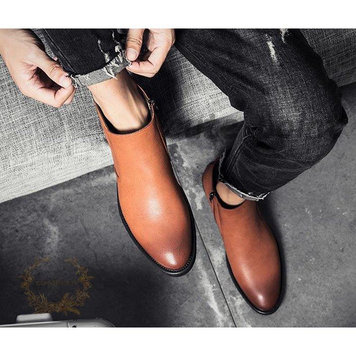 ワークブーツ メンズ ショートブーツ ハイカット レースアップシューズ