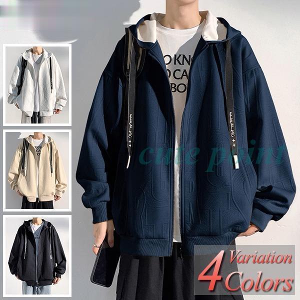 「2024新品発売」 パーカー メンズ ジップパーカー ジップアップ パーカー フルジップ ファスナー トレーナー 春 秋 冬 大きいサイズ | ブランド登録なし