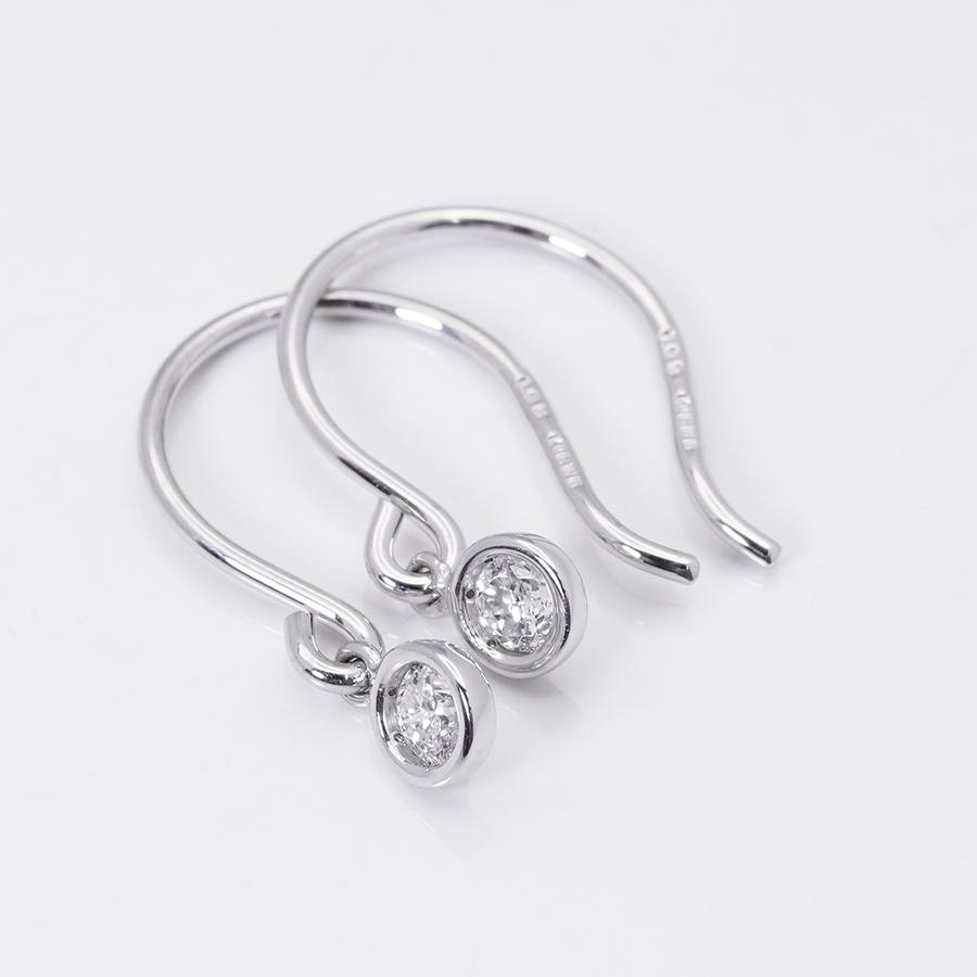 K10 ダイヤモンドピアス ホワイトゴールド ピアス 10金 ダイヤ 0.10ct