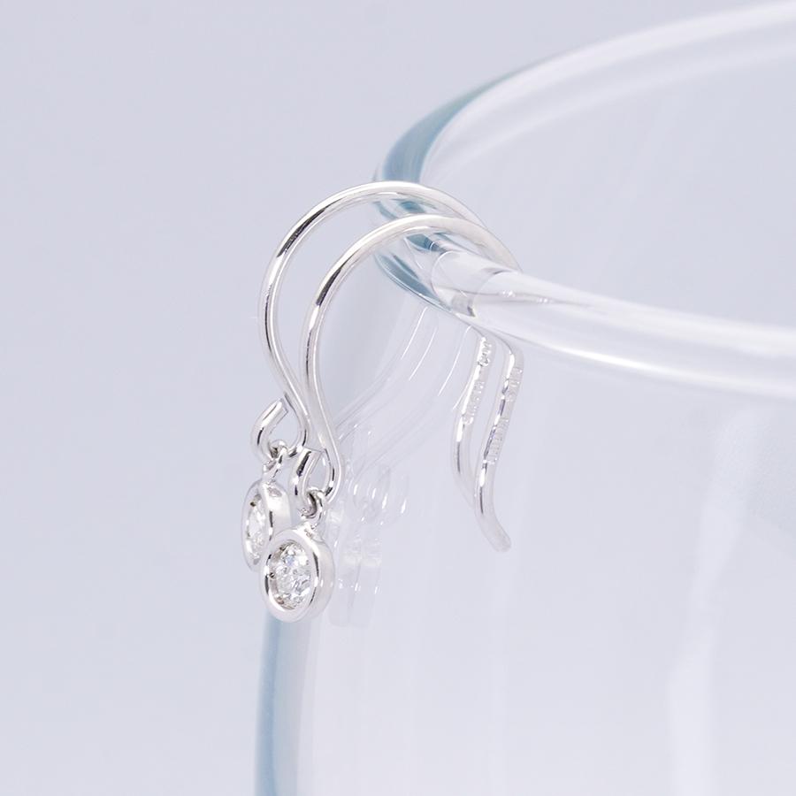 K10 ダイヤモンドピアス ホワイトゴールド ピアス 10金 ダイヤ 0.10ct