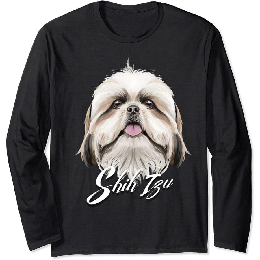 国内発送 しつけ用品 かわいいシーズー犬の顔 長袖tシャツ Www Threeriversofs Com