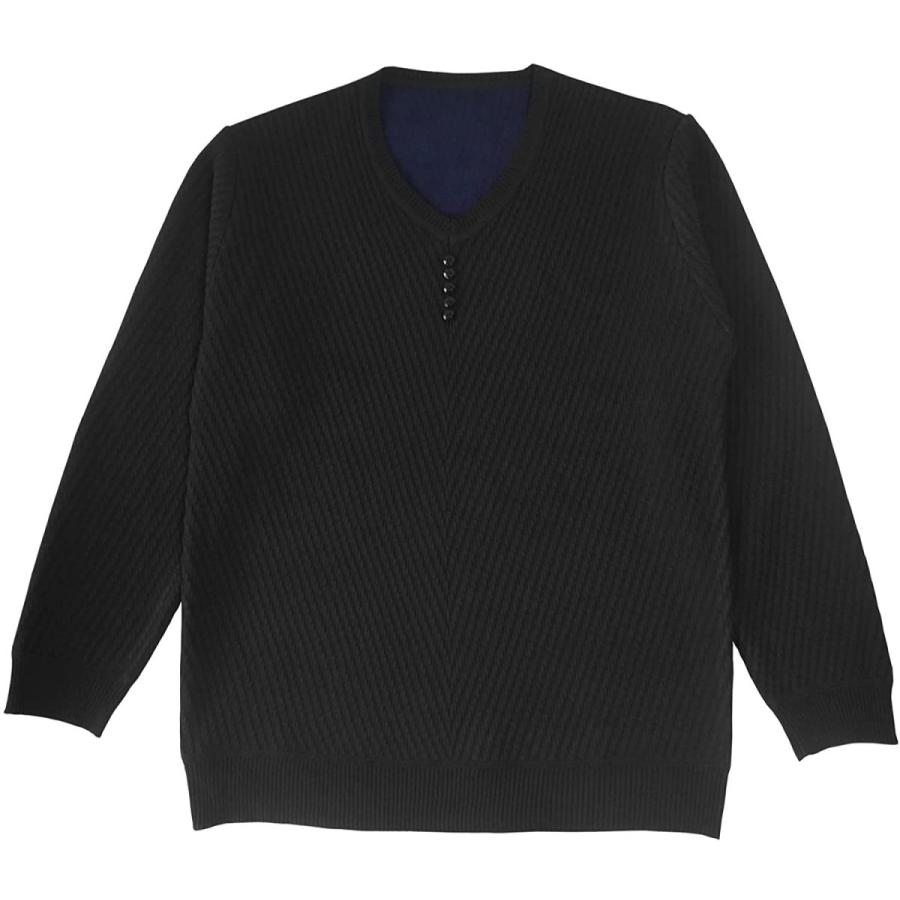 うのにもお得な メンズ腕時計 カットソー メンズ Vネック セーター ニット インナーシャツ 長袖tシャツ ロンt 黒 厚手 起毛 防寒 無地 大きいサイズ 春秋冬 ストレッチ 柔 Www Threeriversofs Com