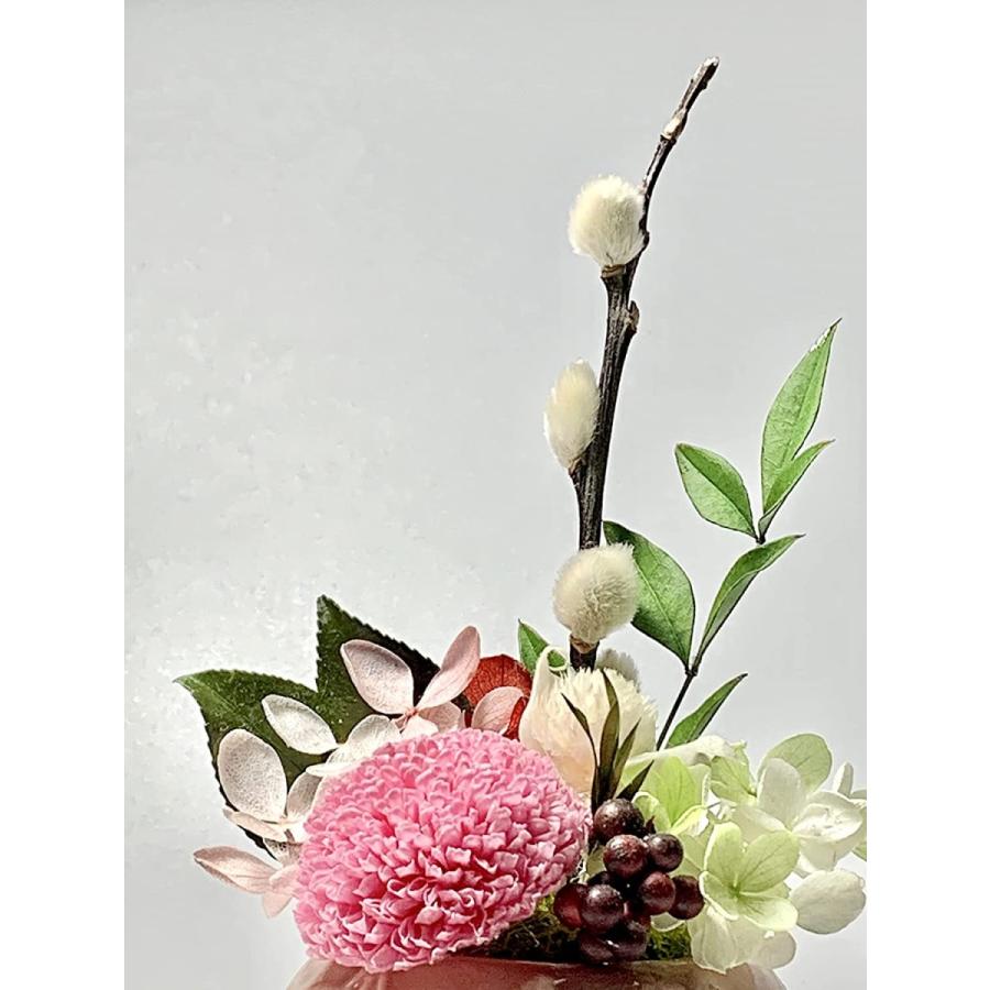 ホワイトデーお返し 誕生日プレゼント 女性 人気 はんなり可愛い 和花のアレンジメント 花凛シリーズ Comomo 黒の台座 飾り布付き プリザーブド 花束 切花 Www Geminicorp Be