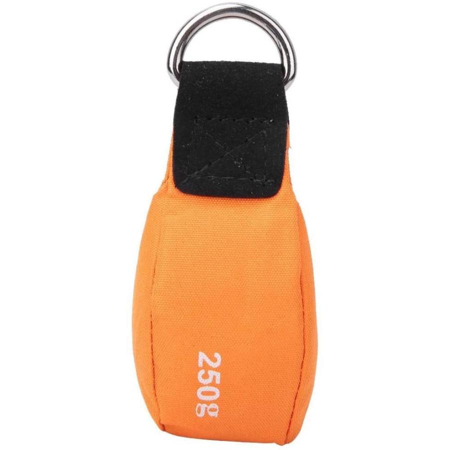 登山ツリースローバッグ 投げやすい 登山 クライミング用 金属リング付き 高強度 重量投げ 257g オレンジ ナイロン生地 軽量 ツリークライミング 新規購入