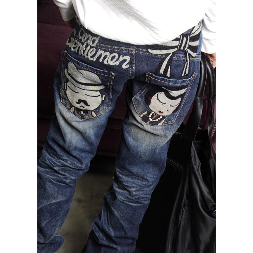 ロリータ ジーンズ LOLITA JEANS◇lo-1595 デニム リボン ボーダー 