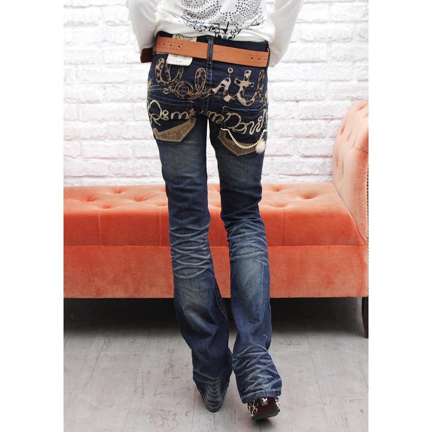 ロリータ ジーンズ LOLITA JEANS◇lo-1596 デニム 豹柄 チェーン 