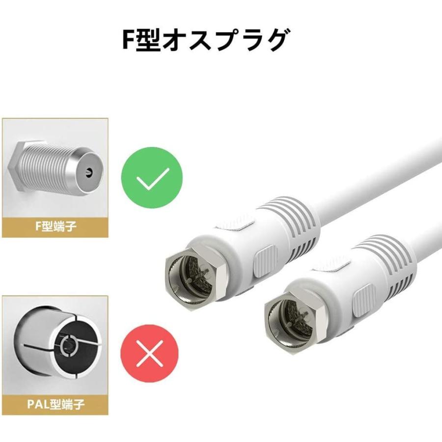 テレビアンテナケーブル 3m 5c同軸ケーブル L型変換プラグ付き Wuernine F型オス ネジ込み式 Bs Cs 地デジ 4k8k放送 Cutestore 通販 Yahoo ショッピング
