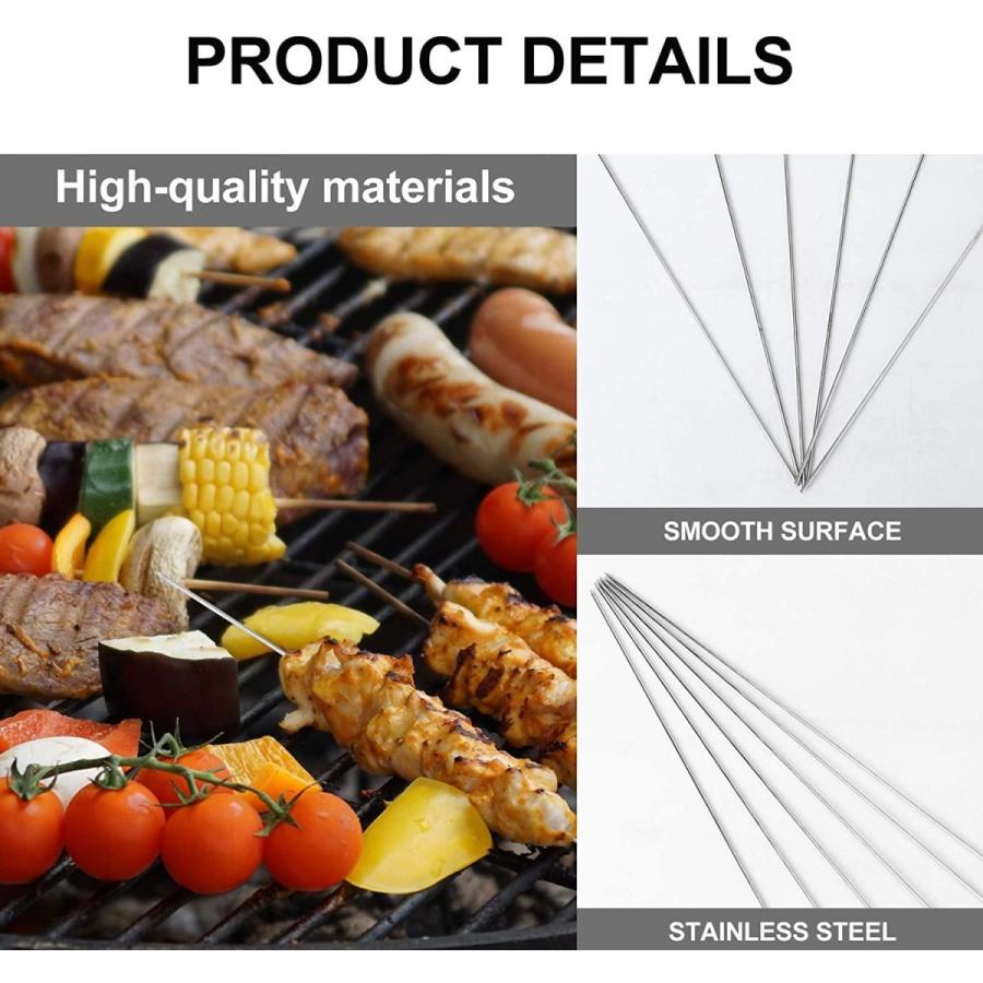 1180円 美しい Iplusmile バーベキュー串 焼き串 魚串 33cm ステンレス qフォーク バーベキュー道具 調理器具 アウトドア キャンプ 再