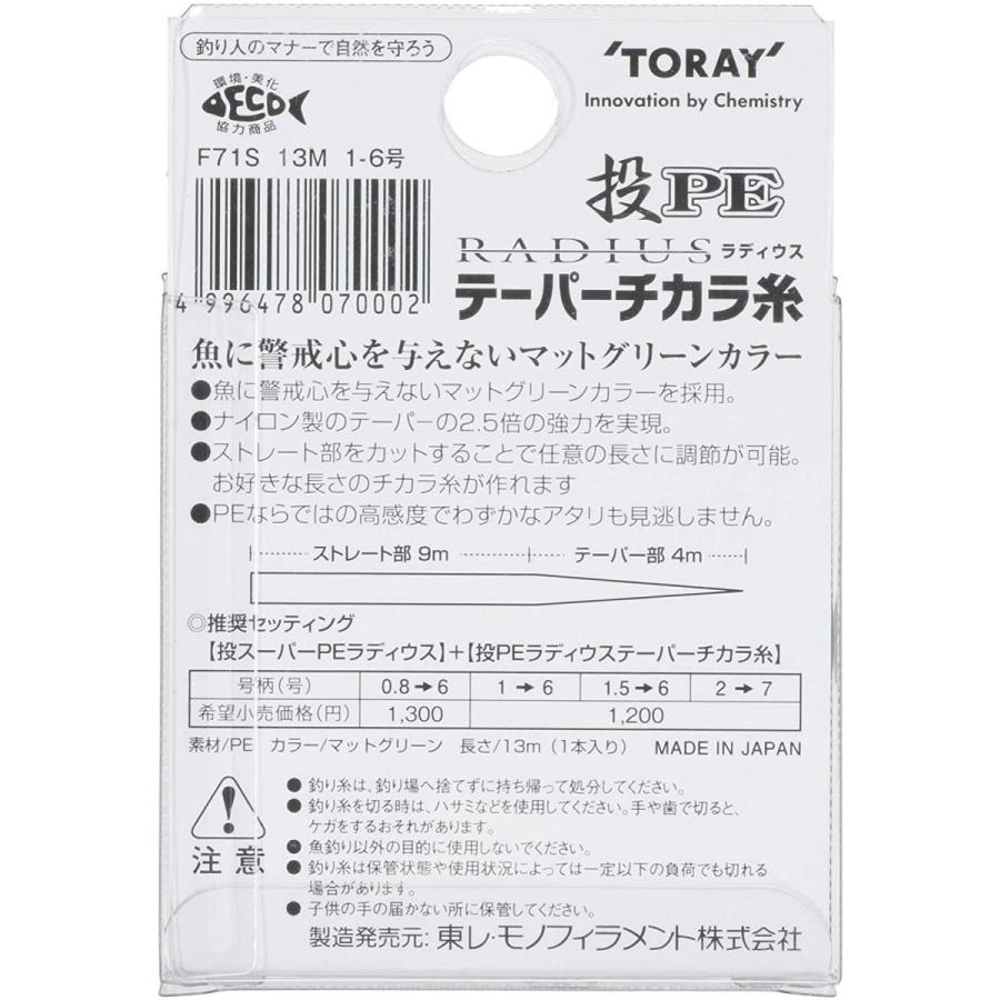 待望 東レ Toray Peライン 投 Pe ラディウス テーパーチカラ糸 13m 1 5 6号 マットグリーン G Grafiti Si