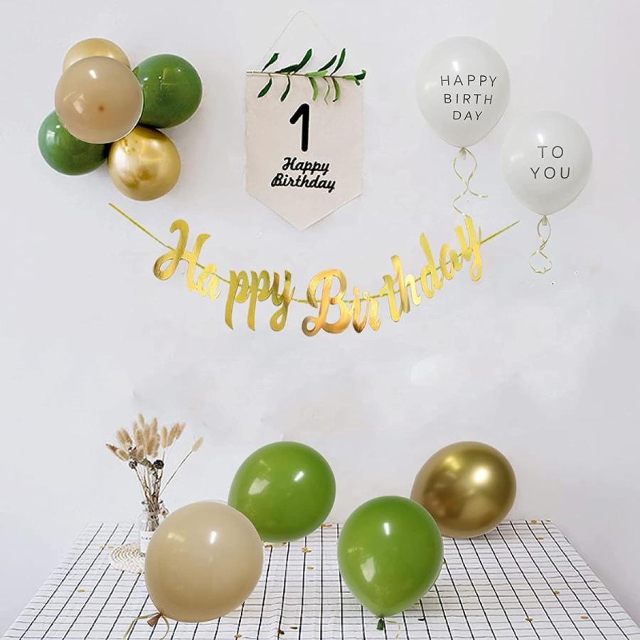 誕生日 飾り付け バルーン パーティー飾り Happy Birthday レターガーランド 簡単 装飾 風船 誕生日祝い グリーンゴールド Cutestore 通販 Yahoo ショッピング