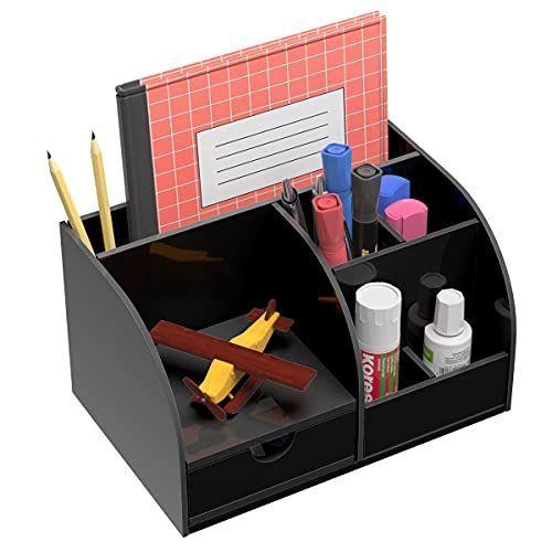 Femeli デスクオーガナイザー アクリル製 ペン立て 小物収納 卓上収納 リモコンスタンド おしゃれ 小物入れ 机上用 黒 Cutestore 通販 Yahoo ショッピング