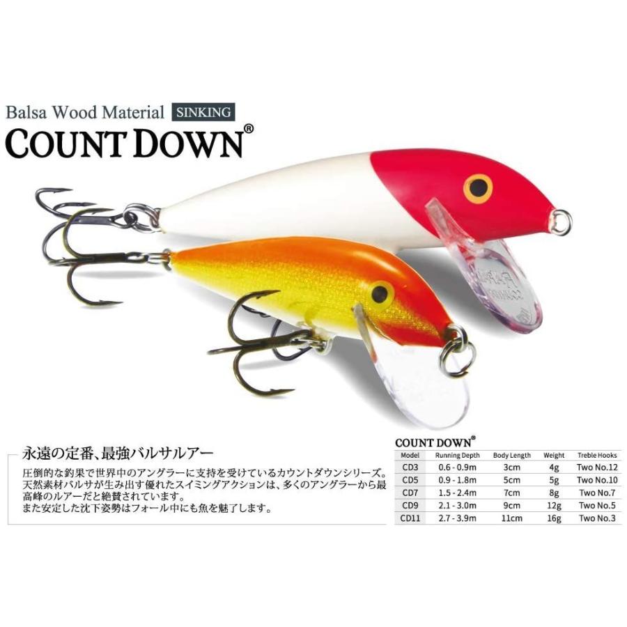 いいスタイル 8g 7cm ユニバーサルカラー カウントダウン ミノー Rapala ラパラ レッドフィンスポテッドミノー ルアー Cd7 Rfsm ルアー フライケース Terresrouges Com