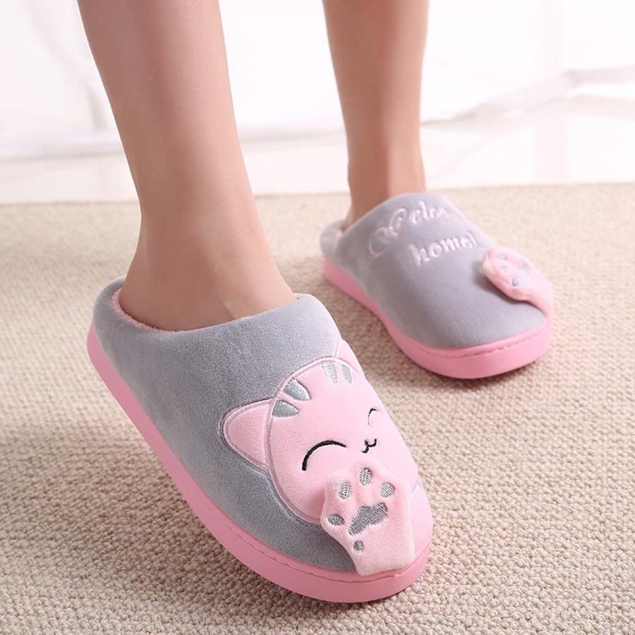 着後レビューで Foochow スリッパ静かなインテリアかわいい猫の家族の子供カップルルームの靴 Cisama Sc Gov Br