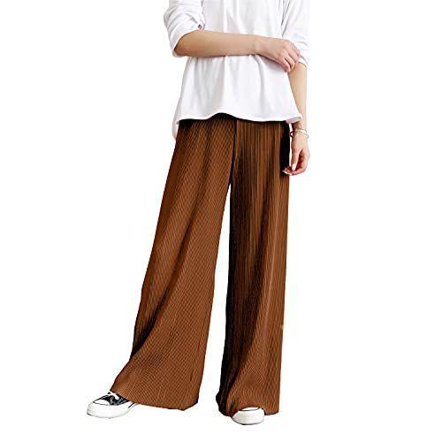 1404円 Off ビーコ スーパーワイドパンツ ドレープパンツ ハイウエスト リブパンツ バギー ブラウン