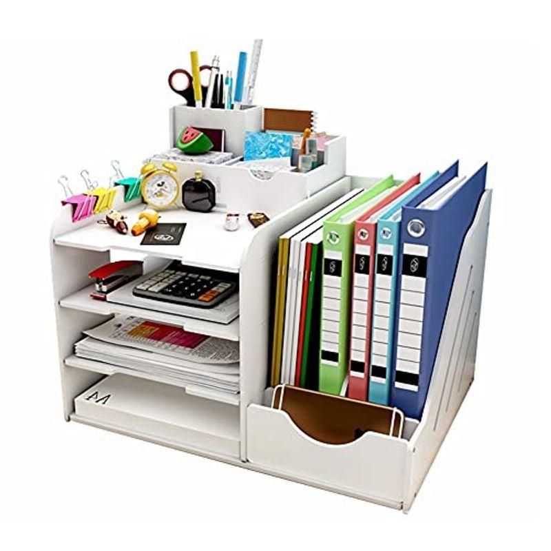 在庫あり 即納 卓上収納ケースデスク上置き棚 おしゃれ 丈夫 手入れ簡単寝室 机上収納ボックス スオフィス収納 卓上収納 本立て 小物収納 書類整理 多機能 最安値挑戦 Turningheadskennel Com