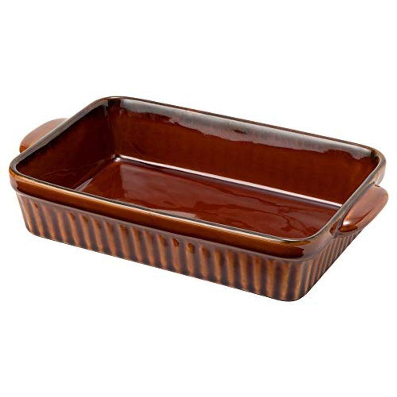 高品質の人気 TAMAKI ラザニア皿 ギャザー ブラウン 直径28.5×奥行16.5×高さ5.5cm 1500ml 日本初の オーブン対応 T 食洗機 電子レンジ