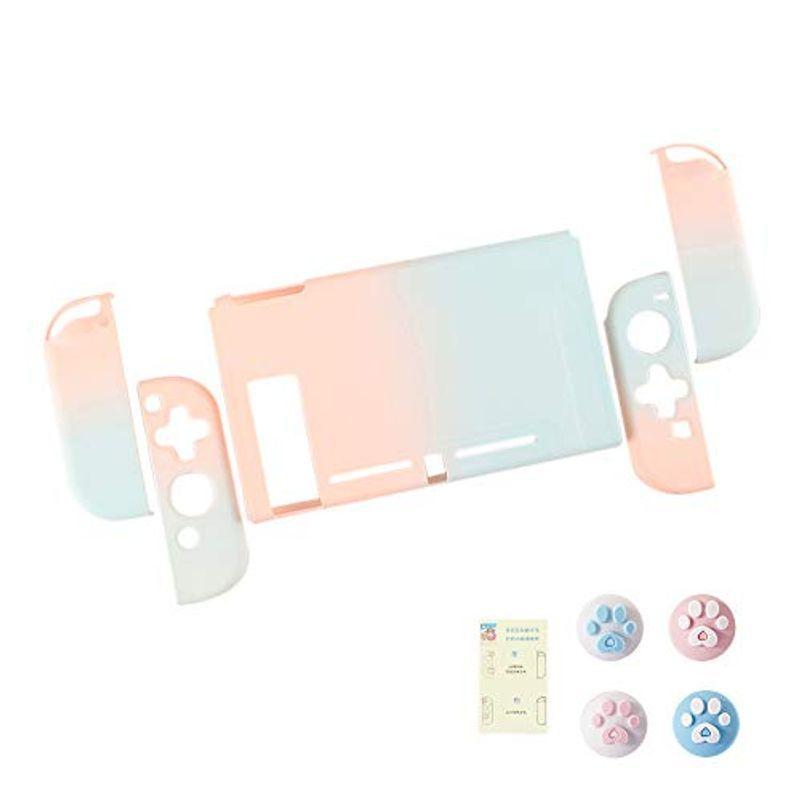 スイッチ ケース 分体式 Nintendo Switch カバー 薄型 Joy Con用 親指キャップ ニンテンドースイッチ 指紋防 21最新作