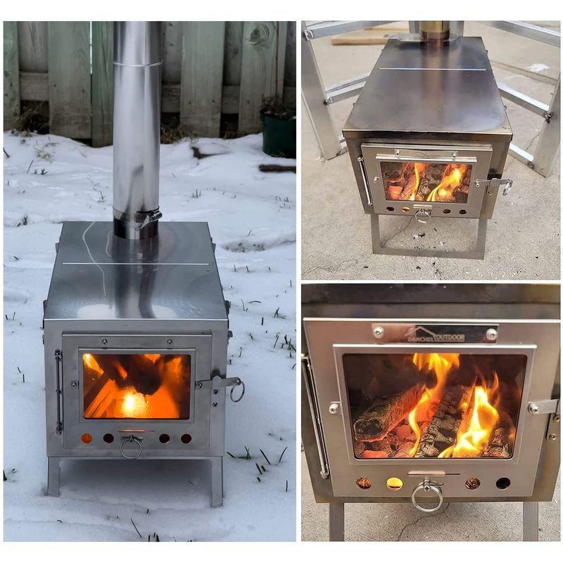 受注作製」ミニ薪ストーブ 炎凛「karin」ロケットストーブ キャンプ 暖炉