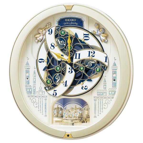 SEIKO セイコー 掛け時計 からくり時計 ウェーブシンフォニー 薄金色