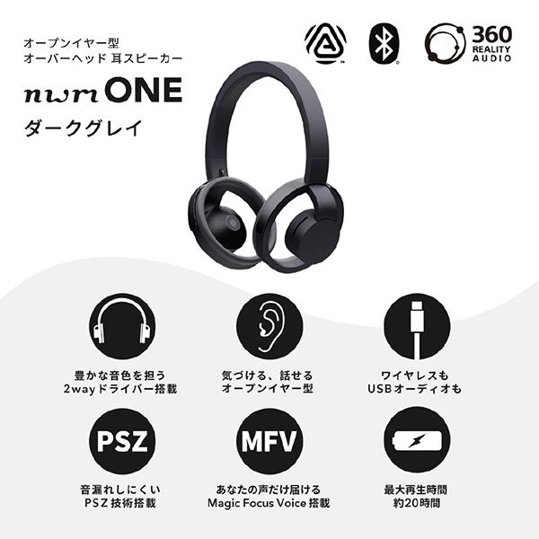 NTTソノリティ nwm ( ヌーム ) ONE MBH001 ダークグレイ オープン