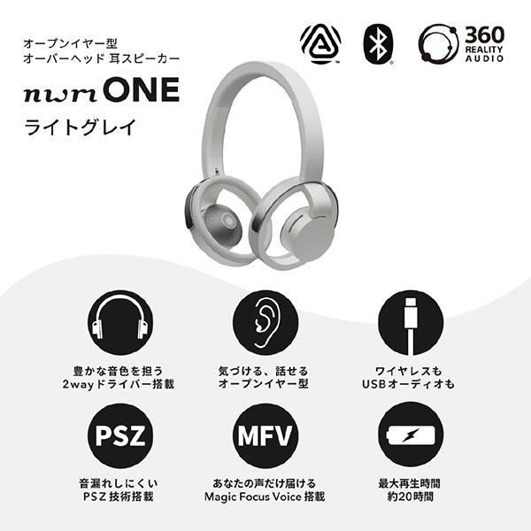 NTTソノリティ nwm ( ヌーム ) ONE MBH001 ライトグレイ オープン