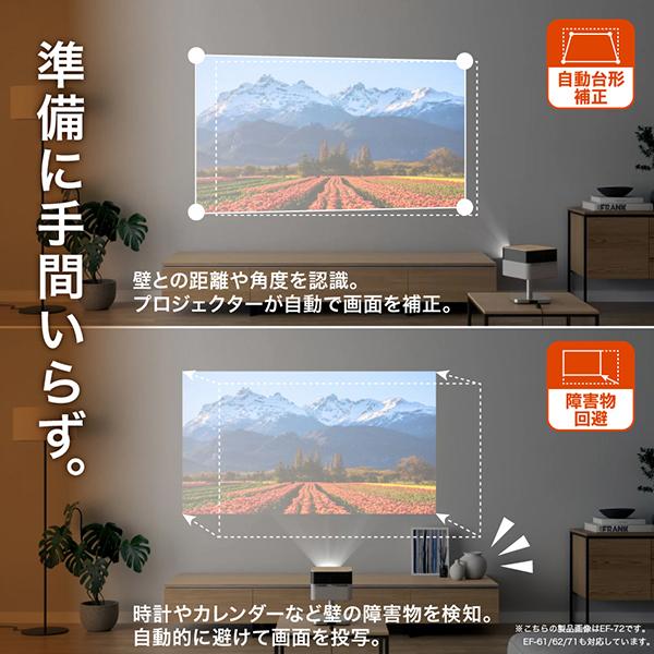 エプソン EF71 ホームプロジェクター ホワイト EF-71