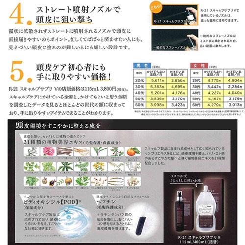 SUNCALL（サンコール） R-21 スキャルプサプリ V 400mL 詰め替え用
