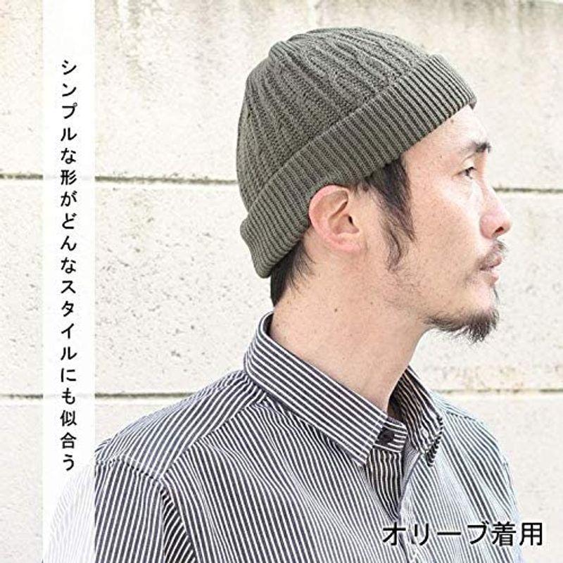 イスラム帽 メンズ 浅め 帽子 ケーブル編み ニット帽 (Black, ワンサイズ)｜cutstore｜02