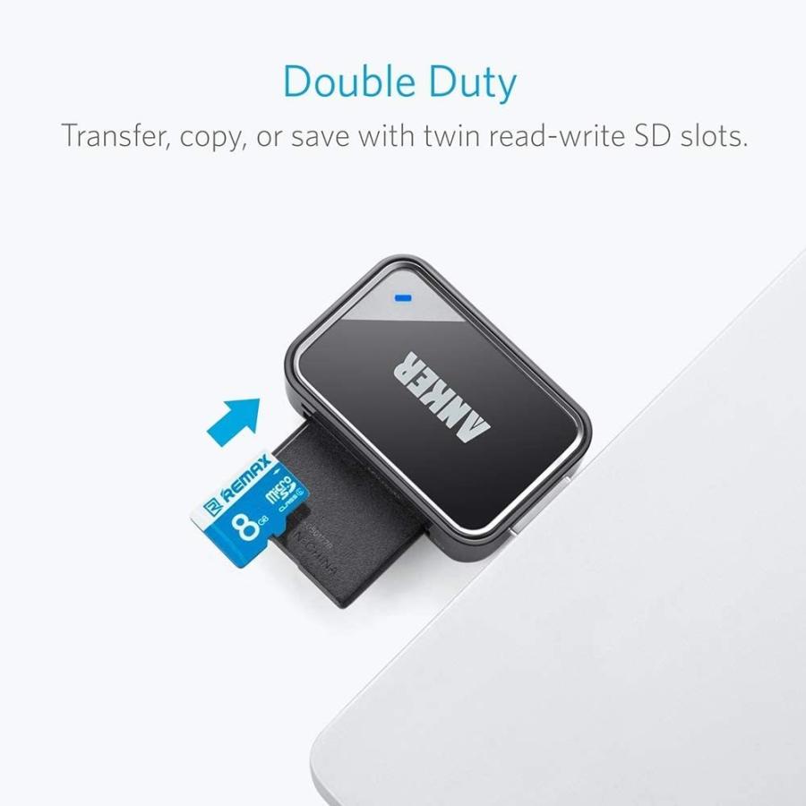 Anker 2-in-1 USB 3.0 ポータブルカードリーダー microSDXC / microSDHC / microSD / MMC / RS-MMC / UHS-Iカード用｜cuttingedgemss｜03