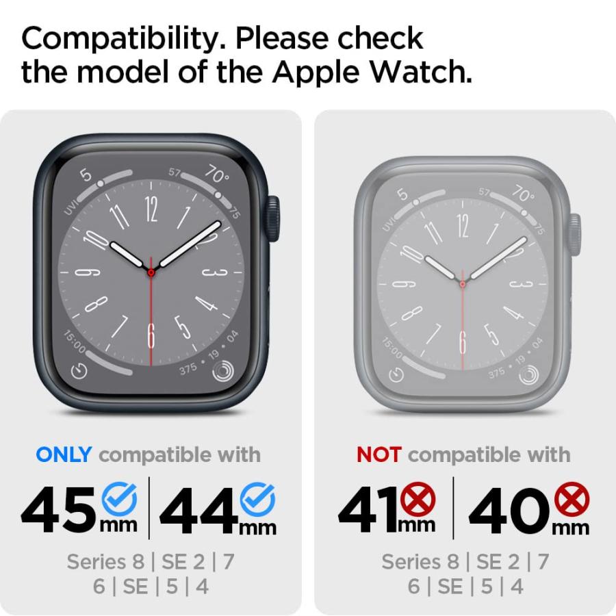 Spigen Apple Watch ケース 45mm | 44mm 【 Series 8 / SE 2 /Series 7 / SE 対応 】 062CS24471 (ホワイト)｜cuttingedgemss｜02